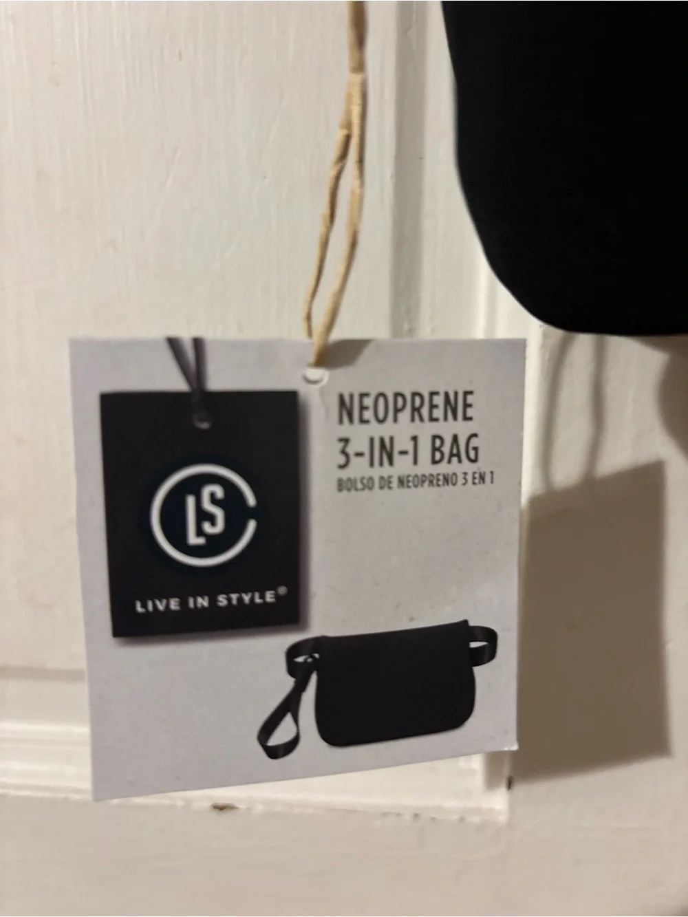 Neoprene 3-in-1 Crossbody Bag - Black